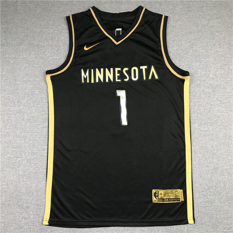 Men Minnesota Timberwolves #1 Edwards Black 2021 Nike Game NBA Jersey->memphis grizzlies->NBA Jersey